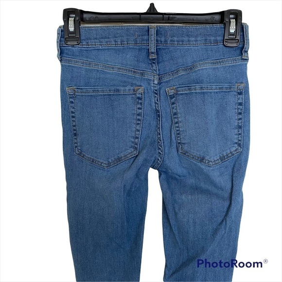 FREE PEOPLE  Busted in Mid Stone Blue Skinny Jeans, Size 25 - Picture 6 of 10